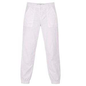 Frank & Eileen Jameson Utility Jogger White Italian Performance Linen Sz 2